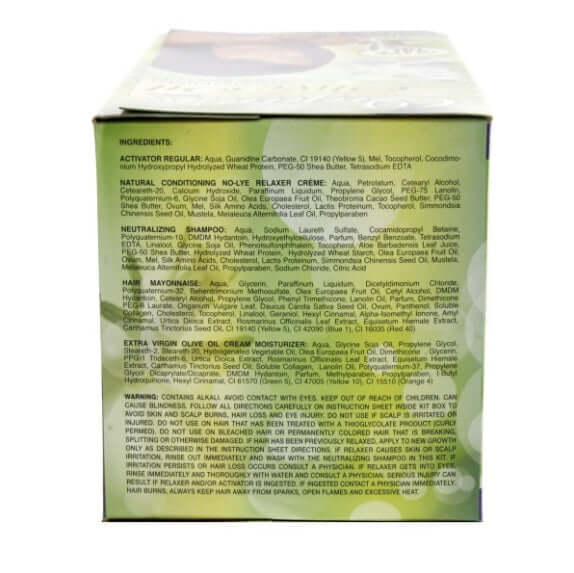 Kit défrisant à l'huile d'olive biologique d'Afrique 