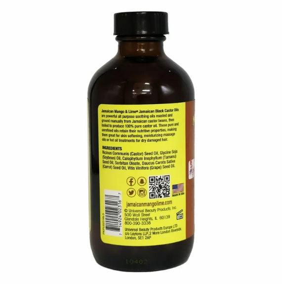 Jamaicaanse Mango &amp; Limoen Originele Zwarte Castorolie 8oz