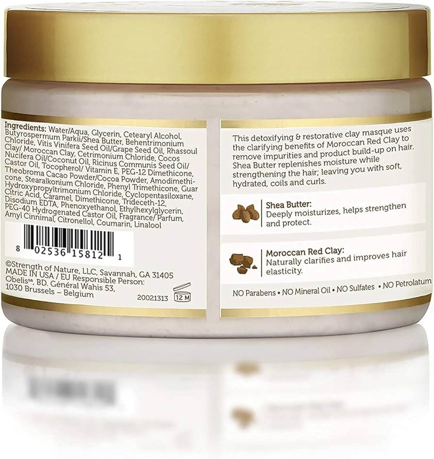 African Pride Marokkaans klei- en sheabotermasker 12oz 