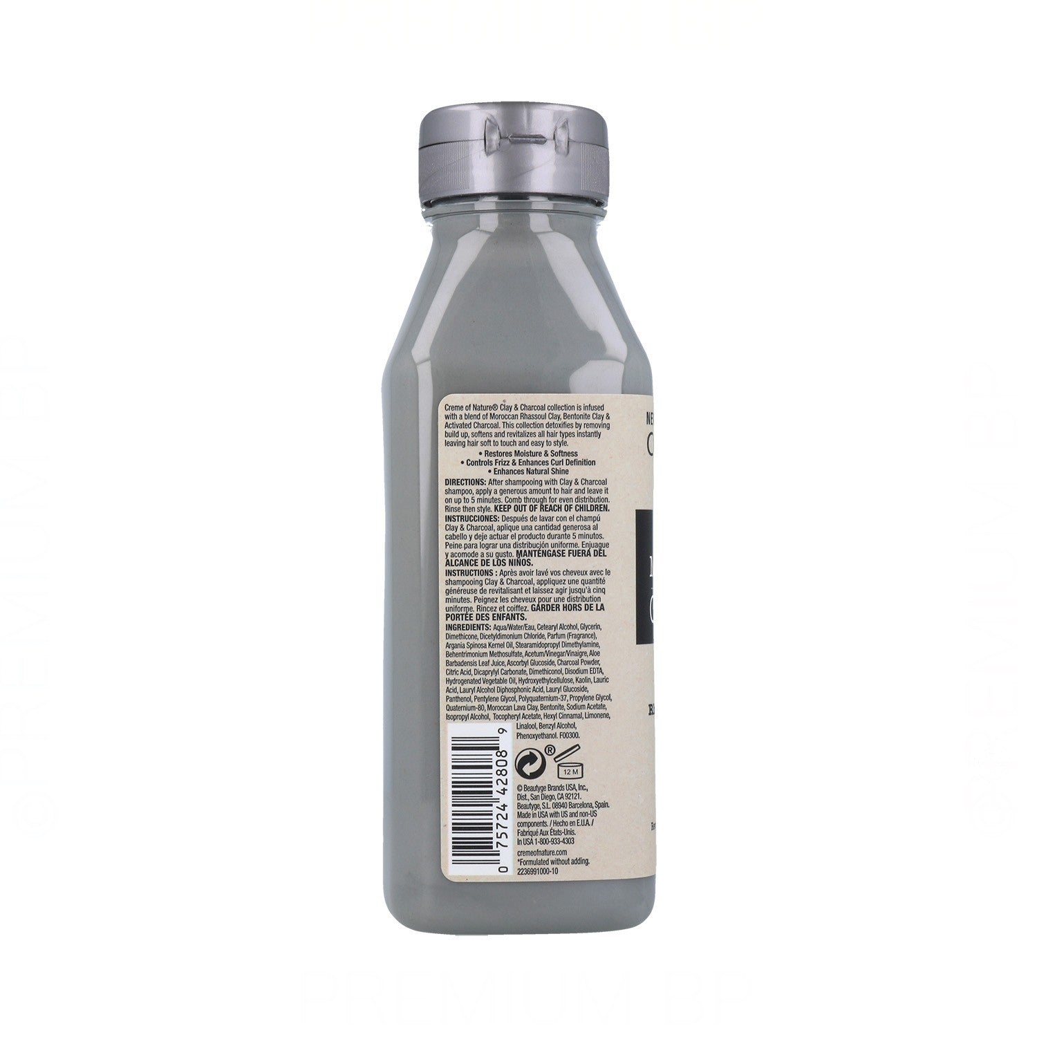 Creme of Nature Après-Shampoing Argile & Charbon 355ml – Hydratant